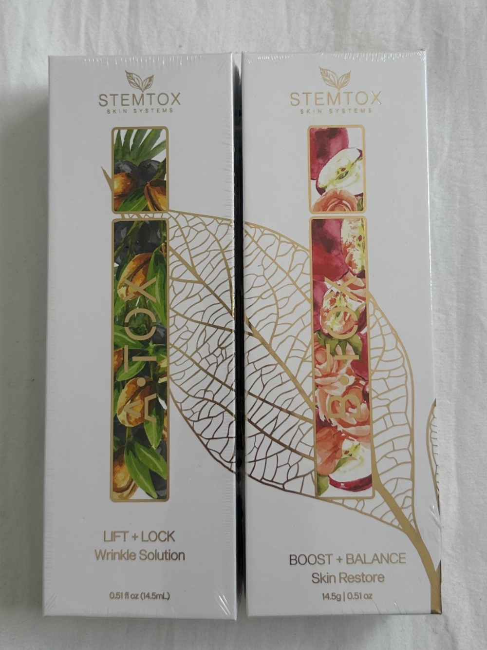 STEMTOX A-TOX + B-TOX Skincare Bundle – New & Sealed